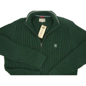 NEW Vintage Tommy Hilfiger Sweater! XL Dark Green  Cable Knit  Heavier  Runs Big